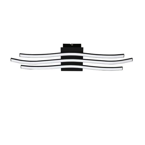 Ceiling LED lamp EGLO RONCADE 1, 21 W, 2800 lm, 3000K, black, 65 x 13 cm