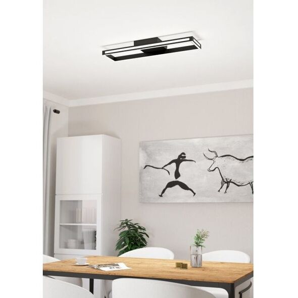 Ceiling LED lamp EGLO Savilanas, 21W, 2765K, 2700lm, black, 77 x 20 x 7.5cm