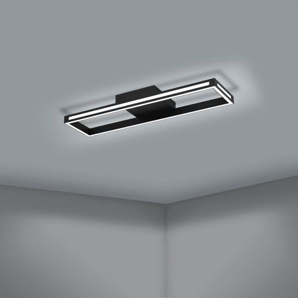 Ceiling LED lamp EGLO Savilanas, 21W, 2765K, 2700lm, black, 77 x 20 x 7.5cm