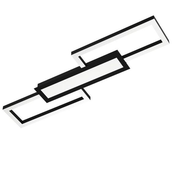 Ceiling LED lamp EGLO MONIROTE, 37W 4450lm 3000-6500K 78x26x4.5cm, black/white.