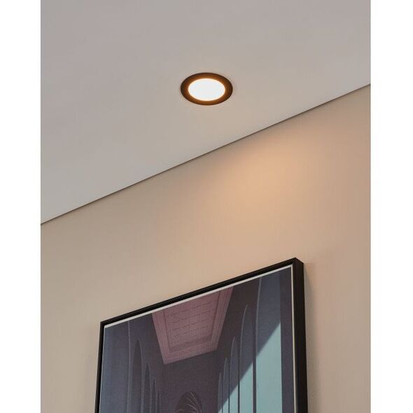 Smart recessed LED light EGLO FUEVA-Z, IP44 5.4W, 2700-6500K 600lm, black color, O11.7cm, APP