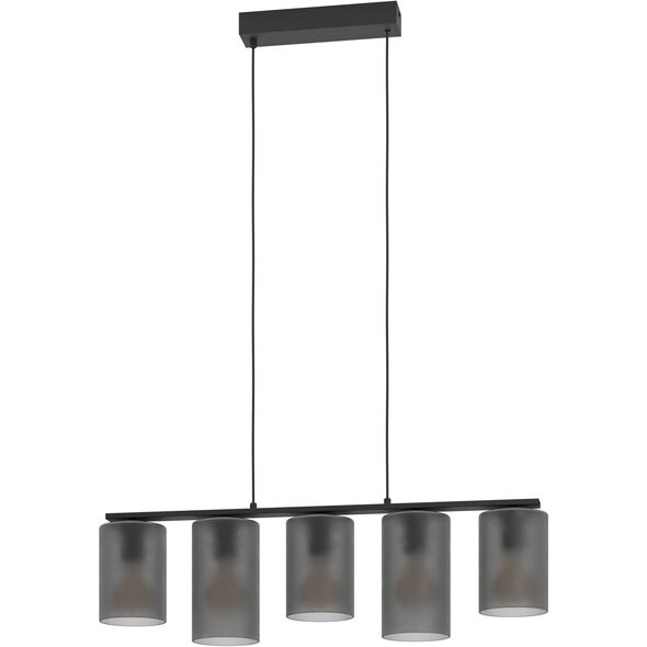Pendant lamp EGLO COLOMERA, 5 x 40 W, E27, black/grey, 12 x 80 x 110 cm