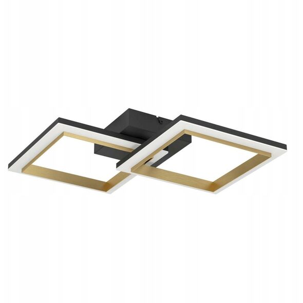 Ceiling LED lamp EGLO CALLIERA, 18.4 W 2500lm 4000 K, black/gold color, 31x52.5x8cm