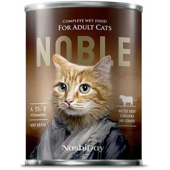 NOBLE CAT 415g  WOŁOWINA  ( kawałki       w sosie )    /24