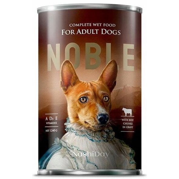 NOBLE DOG 1240g  WOŁOWINA   ( kawałki     w sosie )   /12