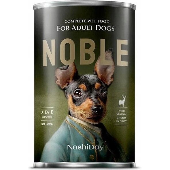 NOBLE DOG 1240g  DZICZYZNA   ( kawałki    w sosie )   /12