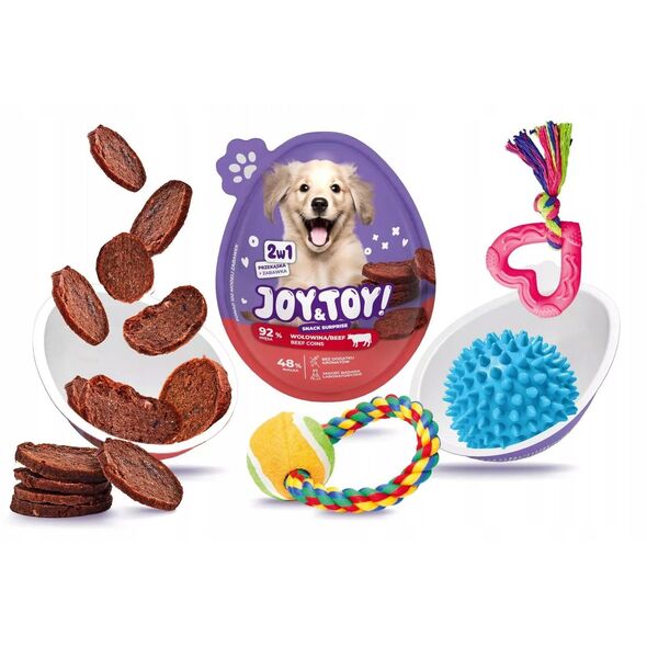 JOY&TOY! SNACK SUPRISE DLA PSA 2w1        ZABAWKA+SMAKOŁYK 20g WOŁOWINA   /18