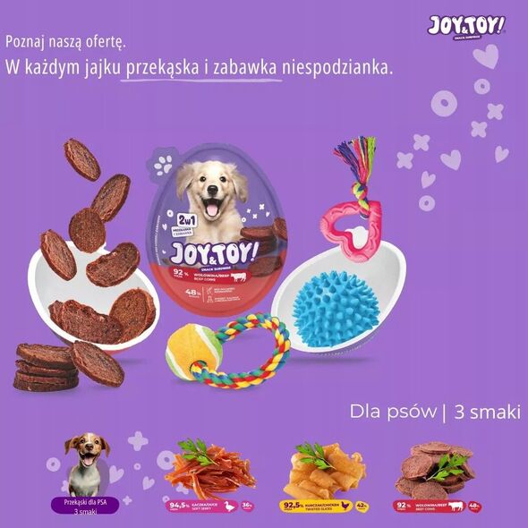 JOY&TOY! SNACK SUPRISE DLA PSA 2w1        ZABAWKA+SMAKOŁYK 20g KURCZAK   /18