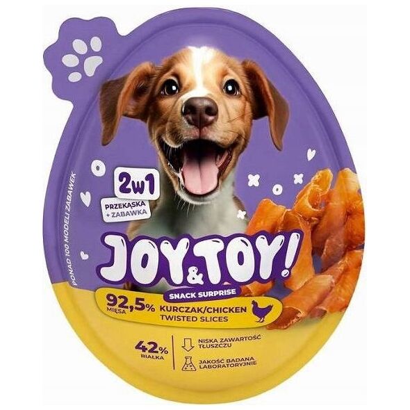 JOY&TOY! SNACK SUPRISE DLA PSA 2w1        ZABAWKA+SMAKOŁYK 20g KURCZAK   /18