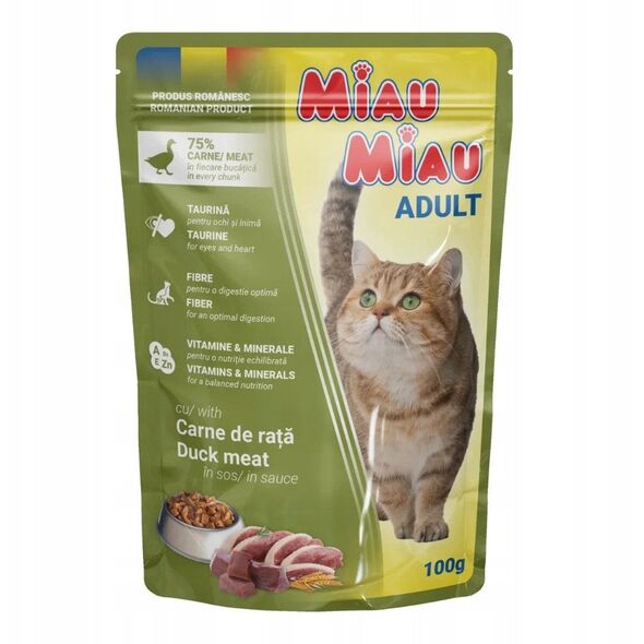MIAU MIAU saszetka 100g KACZKA SOS /24