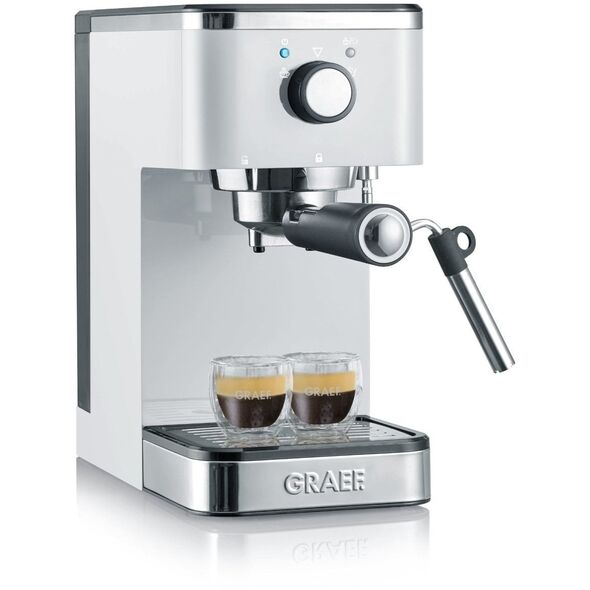 Graef ES 401, Espresso machine, 1.25 L, Ground coffee, 1400 W, Grey