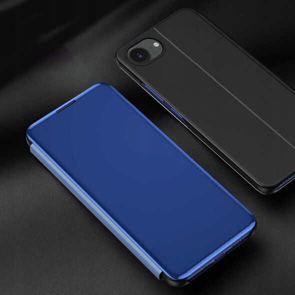 Etui Clear View Case na iPhone 16e pokrowiec z klapką - niebieskie
