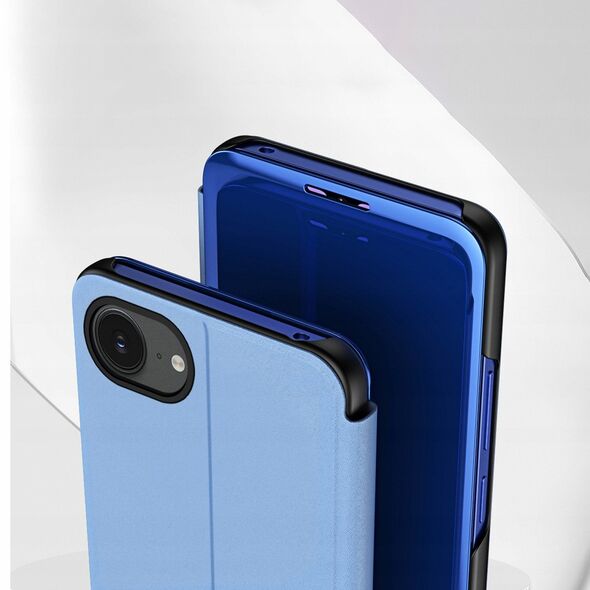 Etui Clear View Case na iPhone 16e pokrowiec z klapką - niebieskie