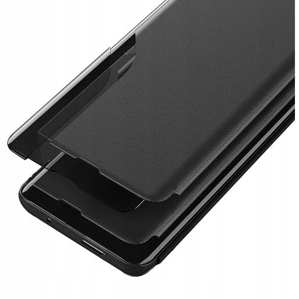Etui Eco Leather View Case elegancki futerał z klapką i podstawką na iPhone 16e - czarne