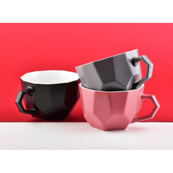 Affek Design SALLY GEO PINK Kubek 450ml              12x15xh7.8cm
