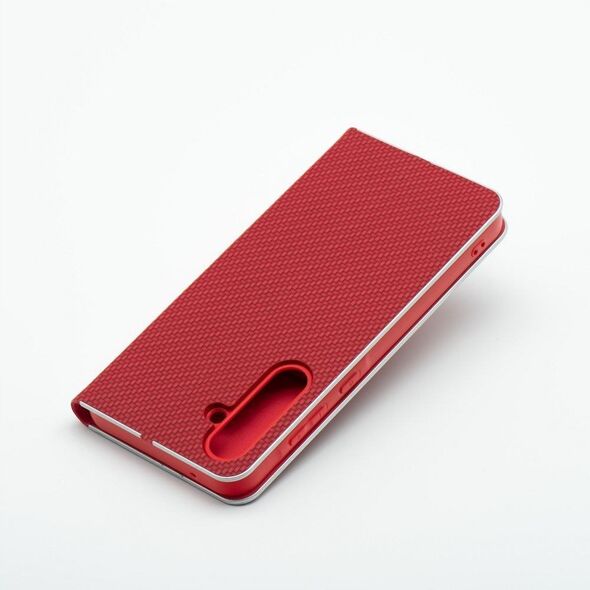 Kabura LUNA Book Carbon do SAMSUNG S24 FE czerwony