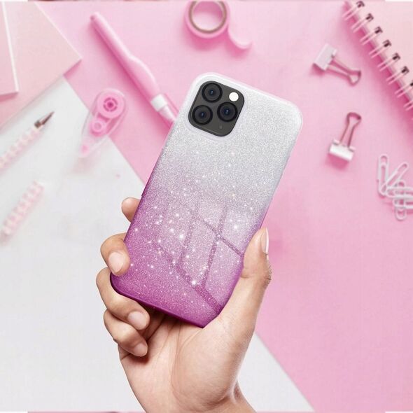 Futerał SHINING do SAMSUNG A36 5G transparentny różowy