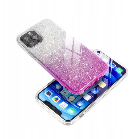Futerał SHINING do SAMSUNG A56 5G transparentny różowy