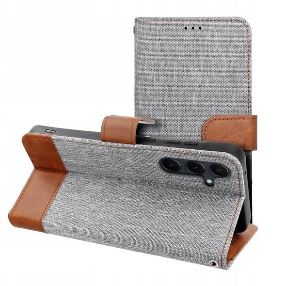 Kabura JEANS Book do SAMSUNG S25 Edge szary