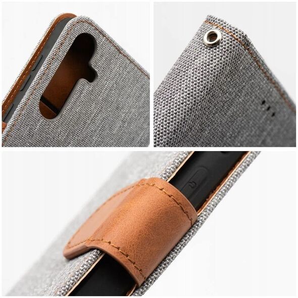 Kabura JEANS Book do SAMSUNG S25 Edge szary