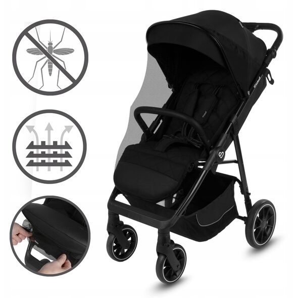 KIDWELL WÓZEK SPACEROWY ENZO BLACK 5906601700521