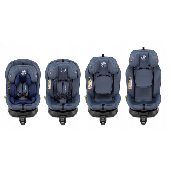 FOTELIK SAMOCHODOWY SESTTINO HEXAGON PRO BLUE I-SIZE 0-36 KG 40-150 CM