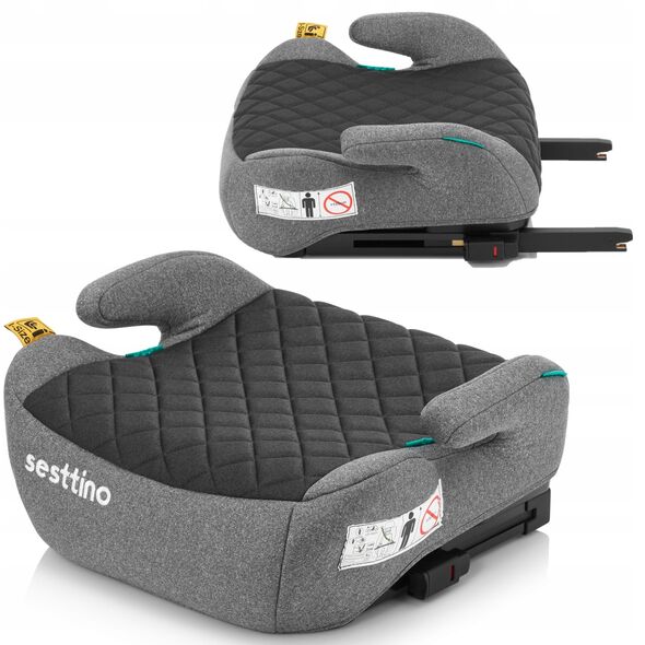 FOTELIK SAMOCHODOWY SESTTINO XBOOSTER GRAY-BLACK I-SIZE 125-150 cm