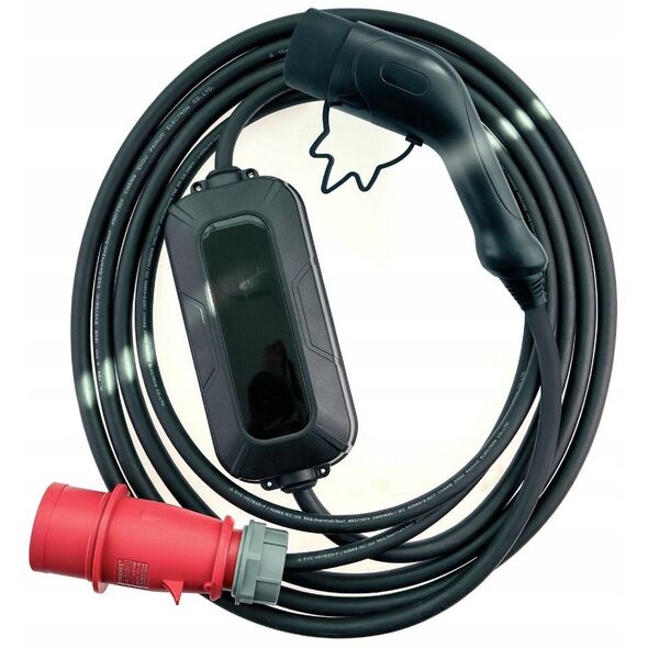 PLATINET EV ŁADOWARKA PRZENOŚNA SAMOCHODÓW EV/PHEV AC TYPE 2 8/10/13/16A 11KW CEE 3F 7M CABLE BLACK [46203]
