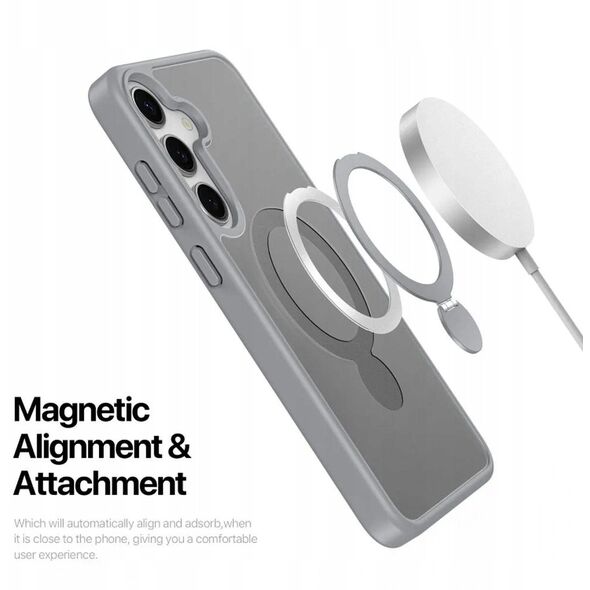 DUX DUCIS futerał YIND kompatybilny z MagSafe do SAMSUNG S25 Plus szary