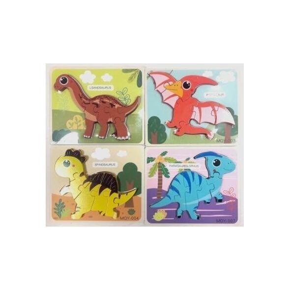 Puzzle drewniane dinozaury