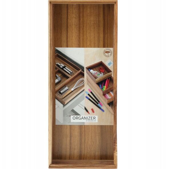 Drewniany organizer na biurko HEDO do szuflady, 37,5 x 15 x 5 cm