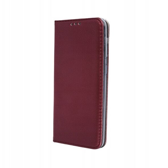 KABURA LUNA BOOK CARBON MAGNETO DO SAMSUNG S24 FE BURGUNDOWY