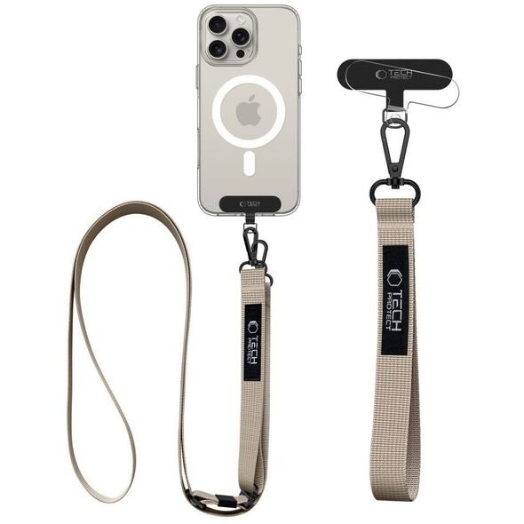 Smycz Tech-Protect C6S Rope Crossbody Cosmic Latte