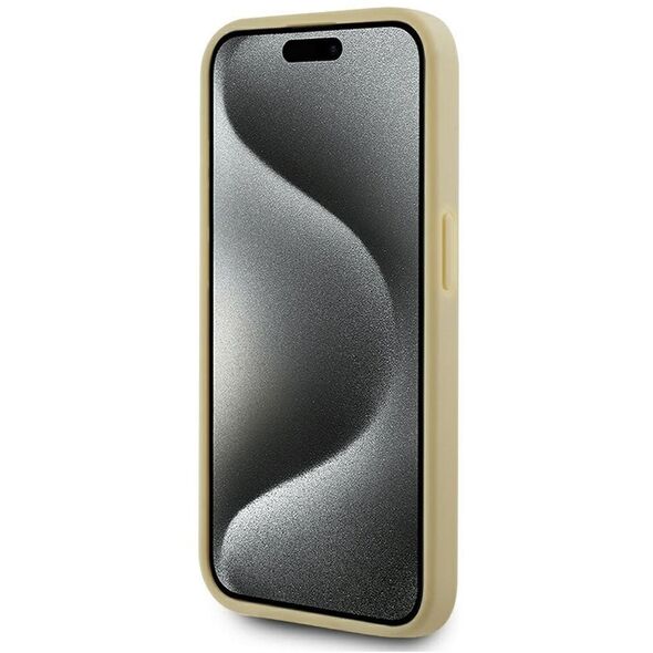 Etui Karl Lagerfeld Wrinkled Metal       Signature do iPhone 15 Pro Max złoty