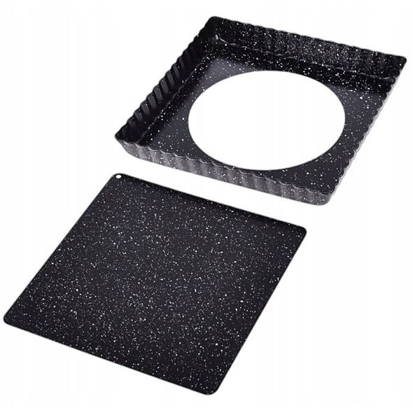 BLACHA FORMA DO PIECZENIA 20X20X2,5CM Z WYJMOWANYM DNEM POWŁOKA NIEPRZYWIERALNA BRUNBESTE BB-3652