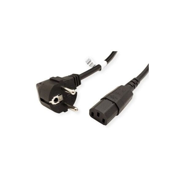Kabel sieciowy BACHMANN, gniazdo proste IEC, czarny, 2 m