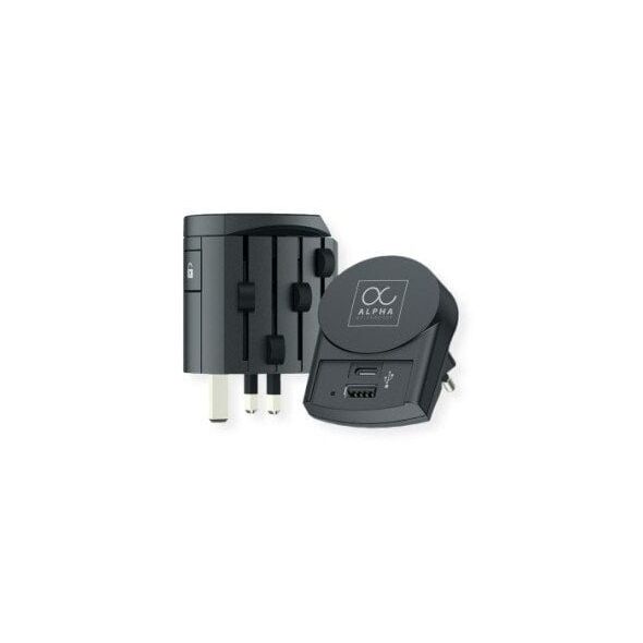 Skross Alpha z europejską ładowarką USB Uniwersalny adapter podróżny AC, cały świat