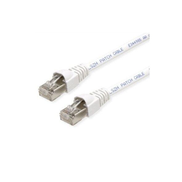 TELEGÄRTNER Kabel krosowy RJ45 S/FTP, kat. 6A, LSZH, biały, 1,5 m