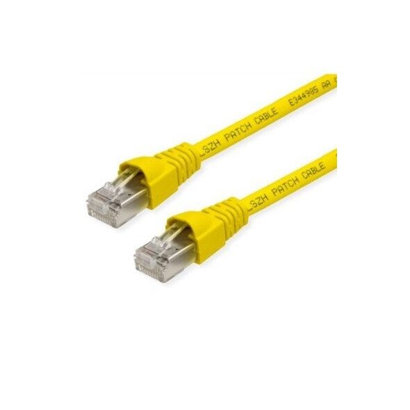 TELEGÄRTNER Kabel krosowy RJ45 S/FTP, kat. 6A, LSZH, żółty, 1,5 m