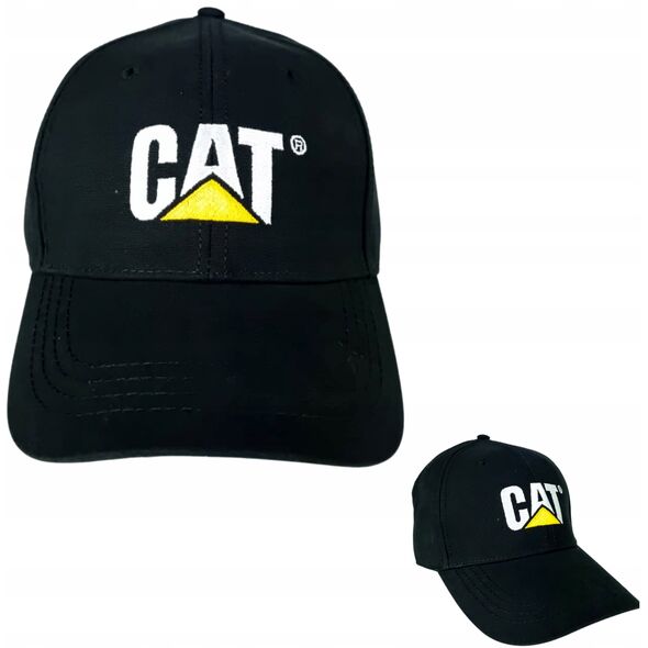 Hat with a peak CAT, black