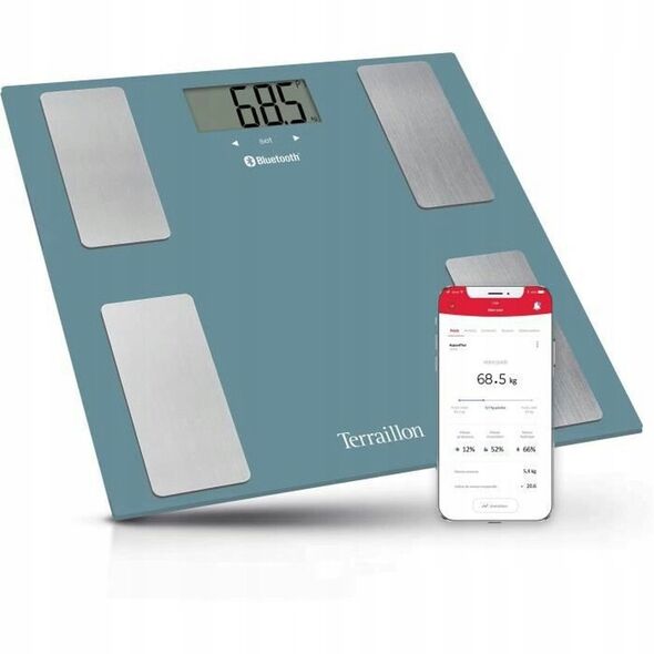 TERRAILLON 14874 Smart Connect  Blue personal scales and bod