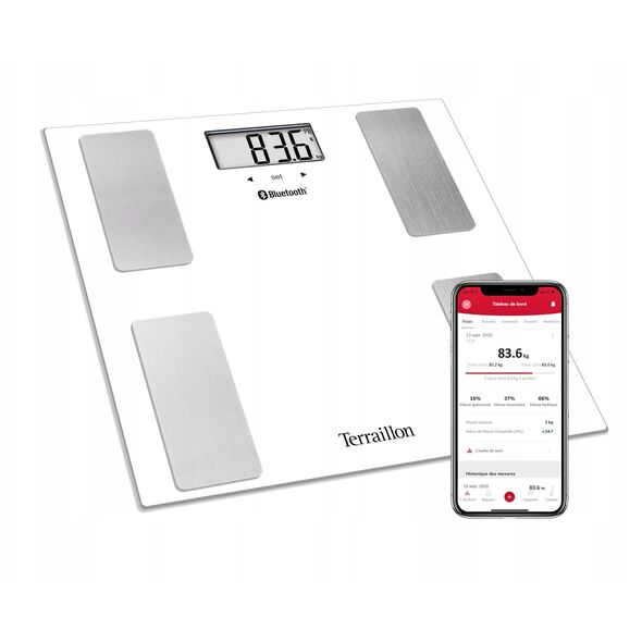 TERRAILLON 15433 Smart Connect  White personal scales and bo