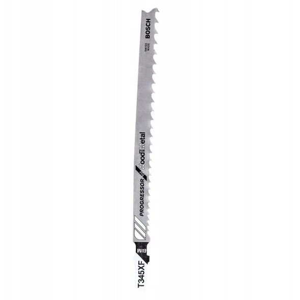 Jigsaw blades BOSCH T 345 XF, 108 mm, BIM, for metal, 2 pcs.