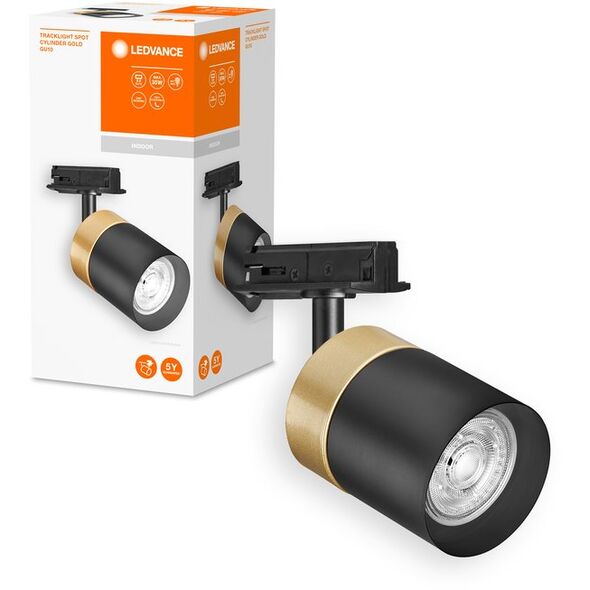 Track light LEDVANCE TRACKLIGHT SPOT CYLINDERGOLD, 1xGU10, black, 14x9x6.5cm