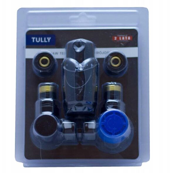 Tully zestaw termostatyczny trójosiowy czarny TZTT/C