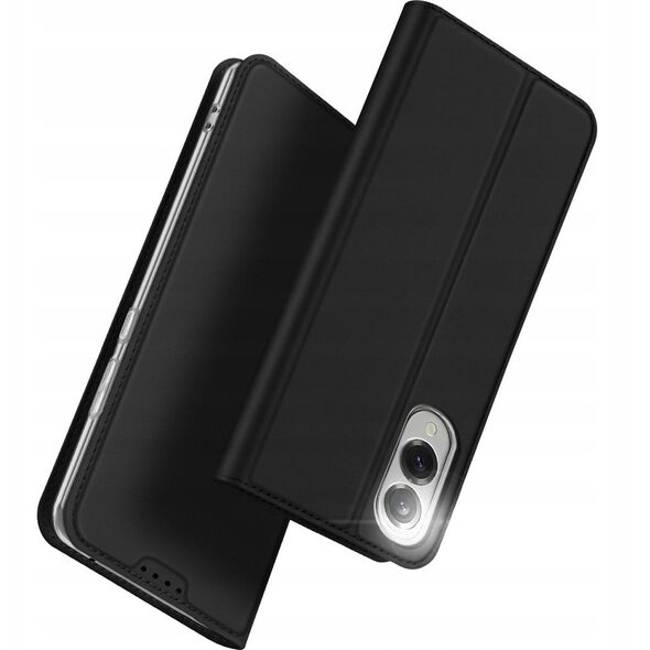Etui Dux Ducis Skin Pro na Samsung Galaxy S25 Edge z klapką i miejscem na kartę - czarne