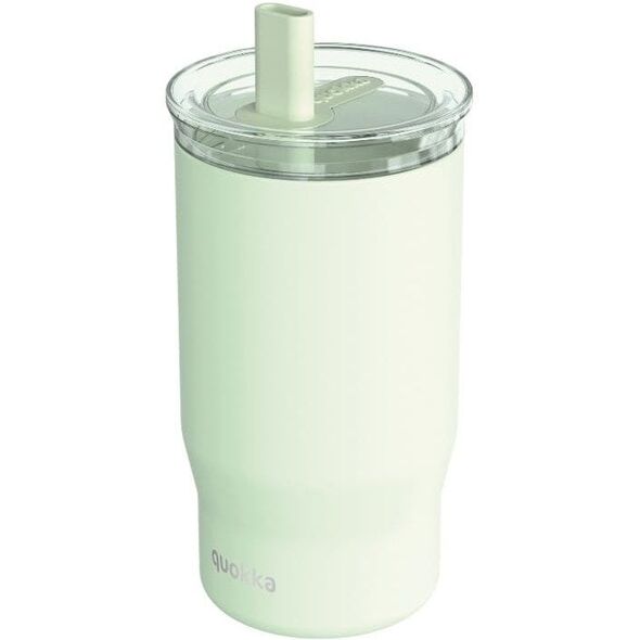 Quokka Mist - Kubek termiczny ze stali nierdzewnej 720 ml ze słomką (Pastel Green)