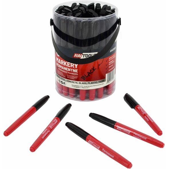 AWTOOLS MARKERY CIENKIE CZARNE 45 szt.