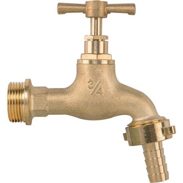 KRAN MOSIĘŻNY Z ZAWOREM GZ 3/4" x GZ 3/4" NA WĄŻ 13mm