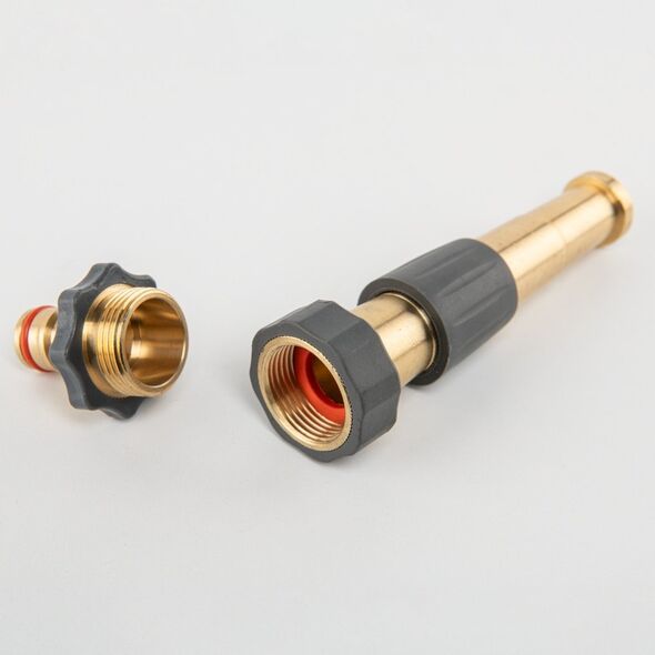 DYSZA REGULOWANA MOSIĘŻNA GW 3/4" Z PRZYŁĄCZEM NA KRAN GZ 3/4" 12,5cm BRASS SOFT